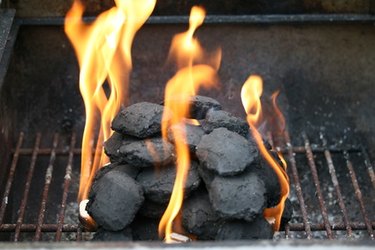 Lighting a shop coal bbq