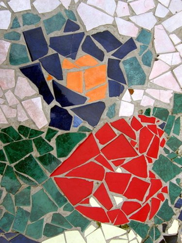 broken glass mosaic tile