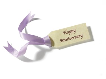 Isolated Happy Anniversary Label