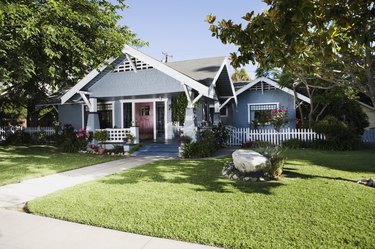 Craftsman home exterior and front yard