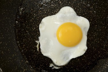 Fried egg in a frying pan