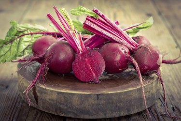 Beetroots on the wooden table