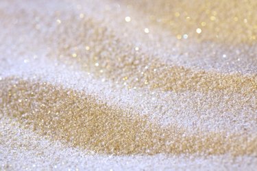 magic glitter sand, shallow DOF, different kind of color lights