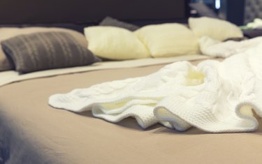 White pillows on hotel bed