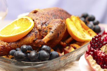 Roast duck with orange