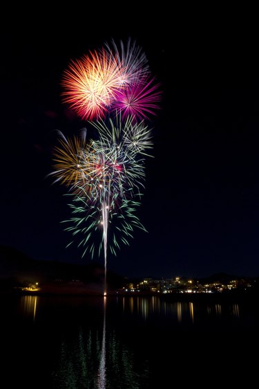 fireworks over water