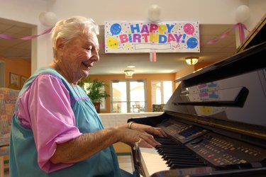 Woman playing piano