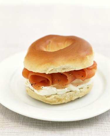 Bagel with smoked salmon and cream cheese