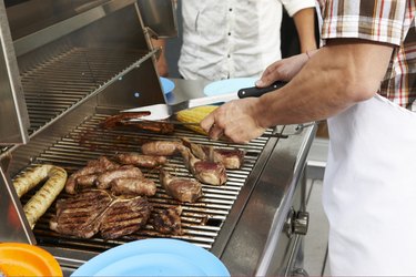 Urban backyard barbecue party