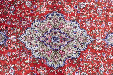 Intricate and colorful pattern on rug