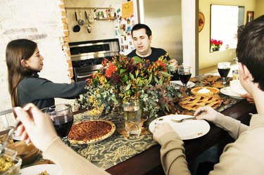 Family enjoying Holiday meal