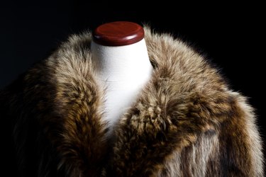 Fur coat on mannequin