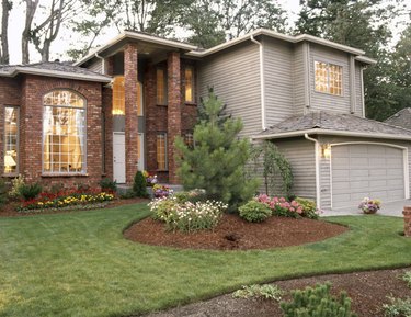 House with landscaped yard