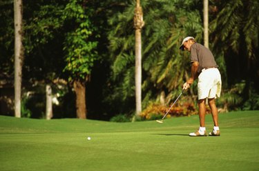 man playing golf