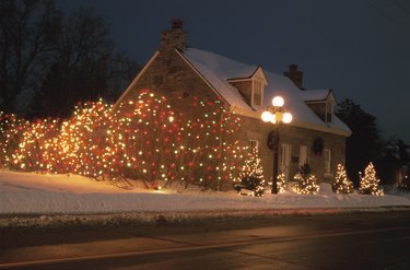 House exterior with christmas decorations