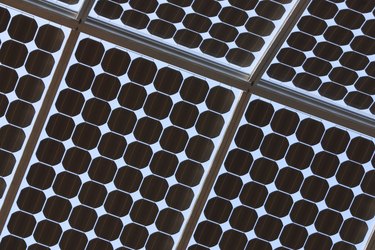 Detail of pattern of solar panels