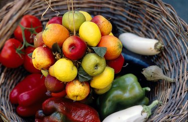 Fruits and vegetables in basket