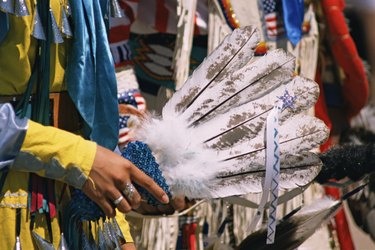 Cropped view of Native American ceremony