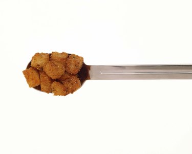 Spoonful of croutons