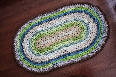Crocheted Oval Rag Rug