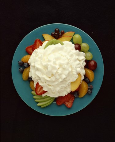Whipped cream and fruit