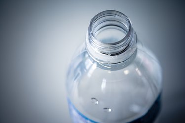 Close-up of plastic water bottle