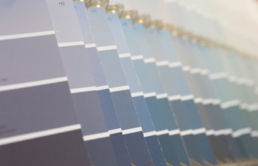 Paint samples in hardware store