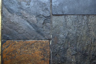 tiles of grungy stone