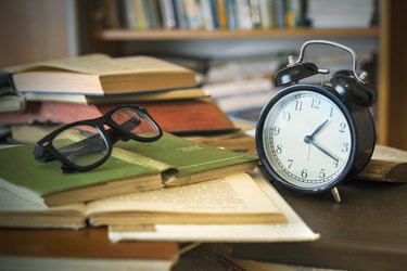 books with clock