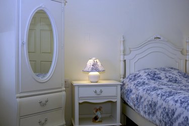 Blue and White Bed Room