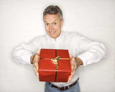 Man presenting gift