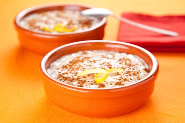 tasty cinnamon rice pudding dessert