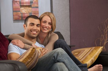 couple in living room