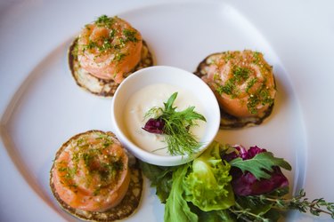 Canapes with cream, Papeete, Tahiti, French Polynesia