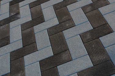 Zigzag bricks surface