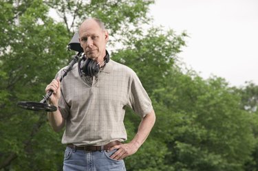 Man with metal detector