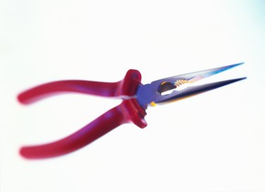 view of a needle nose pliers