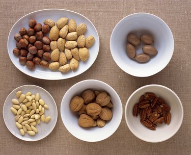 Nuts in bowls