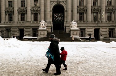 Snow Falls In New York City, As Yet Another Winter Storm Approaches