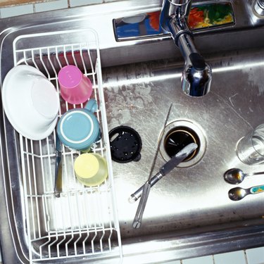 Kitchen Sink with Dirty Dishes