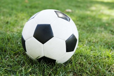 Soccer ball on grass