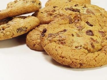 Close-up of chocolate chip cookies