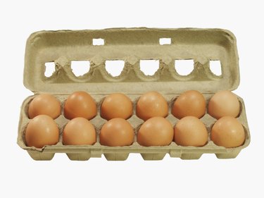 A crate of eggs