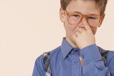 Boy with eyeglasses