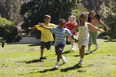 Children running