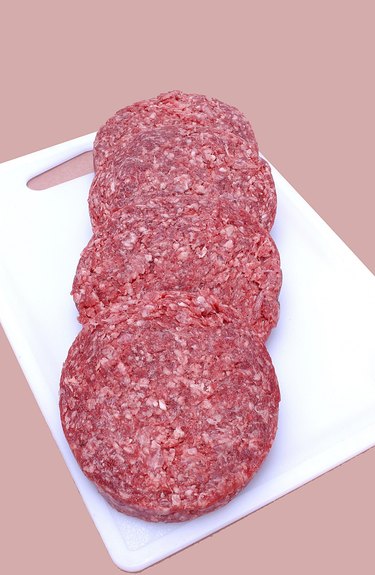 Raw hamburgers