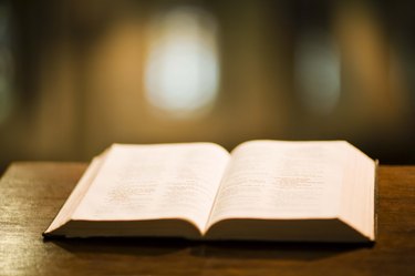 Religious book on a pulpit