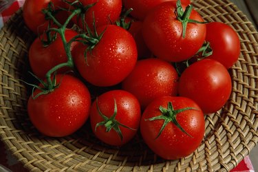 Tomatoes in a basket