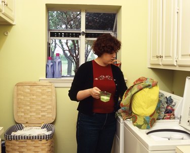 Woman doing laundry