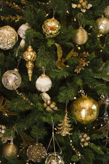 Ornaments on Christmas tree